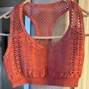 Nikibiki Orange Mesh Sports T Back Sports Bra, Size O/S